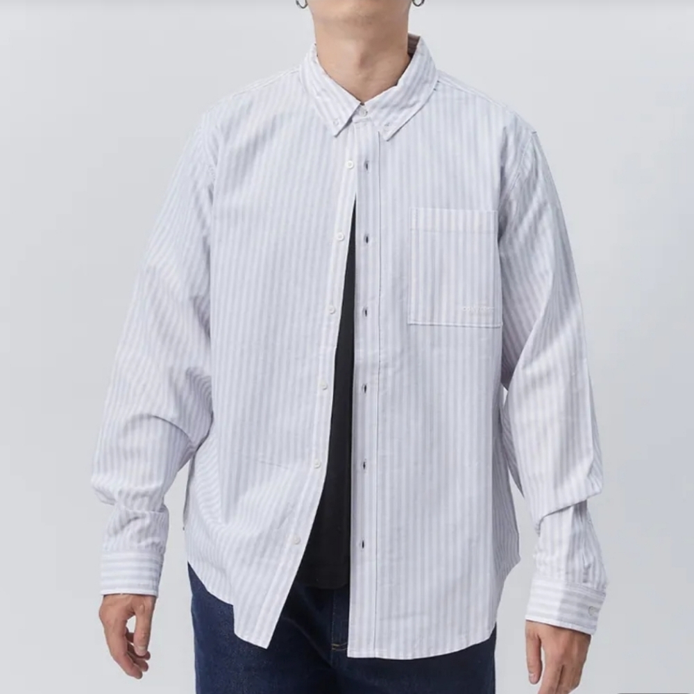 Striped Oxford Button-Up Shirt